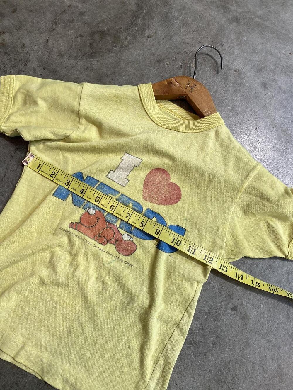 Vintage 1980s NERDS Kids Tee Tshirt 13X17 rare distressed faded - Picture 4 of 8